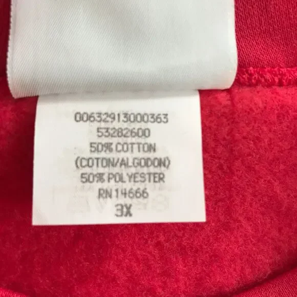 Vintage Lee Heavyweight Crewneck Sweatshirt Mens 3XL Red Cotton Blend USA - Picture 5 of 6